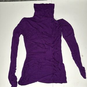 New York & Company Purple Stretchy Turtleneck XS